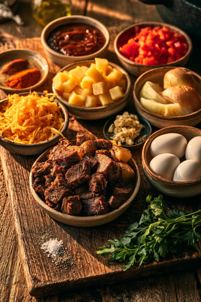 BBQ Brisket Breakfast Hash