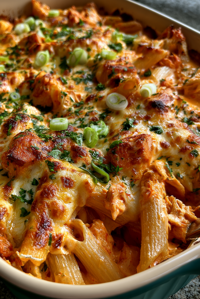 Buffalo Chicken Pasta Bake