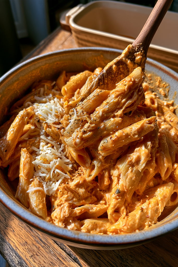 Buffalo Chicken Pasta Bake