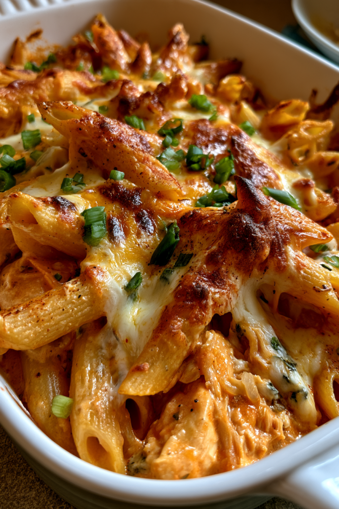 Buffalo Chicken Pasta Bake