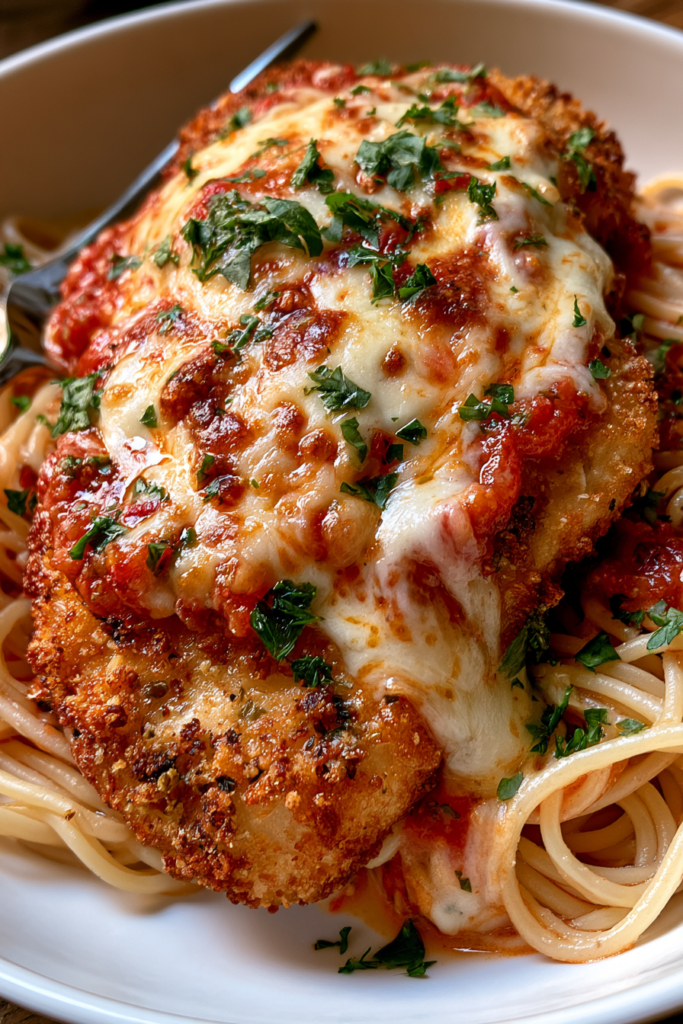 Chicken Parmesan Crispy, Cheesy Chicken with Easy Marinara Sauce