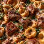 Cracked Garlic Steak Tortellini in Creamhouse Sauce