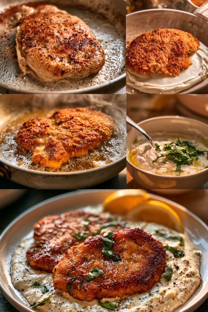 Crispy Basil Chicken Cutlets with Garlic Feta Cream 7 Delicious Tips
