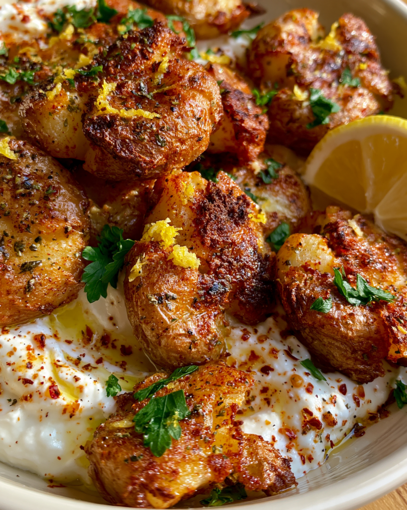 Crispy Parmesan Potato Stacks