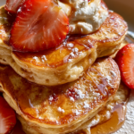 Heart-Shaped Strawberry Pancakes
