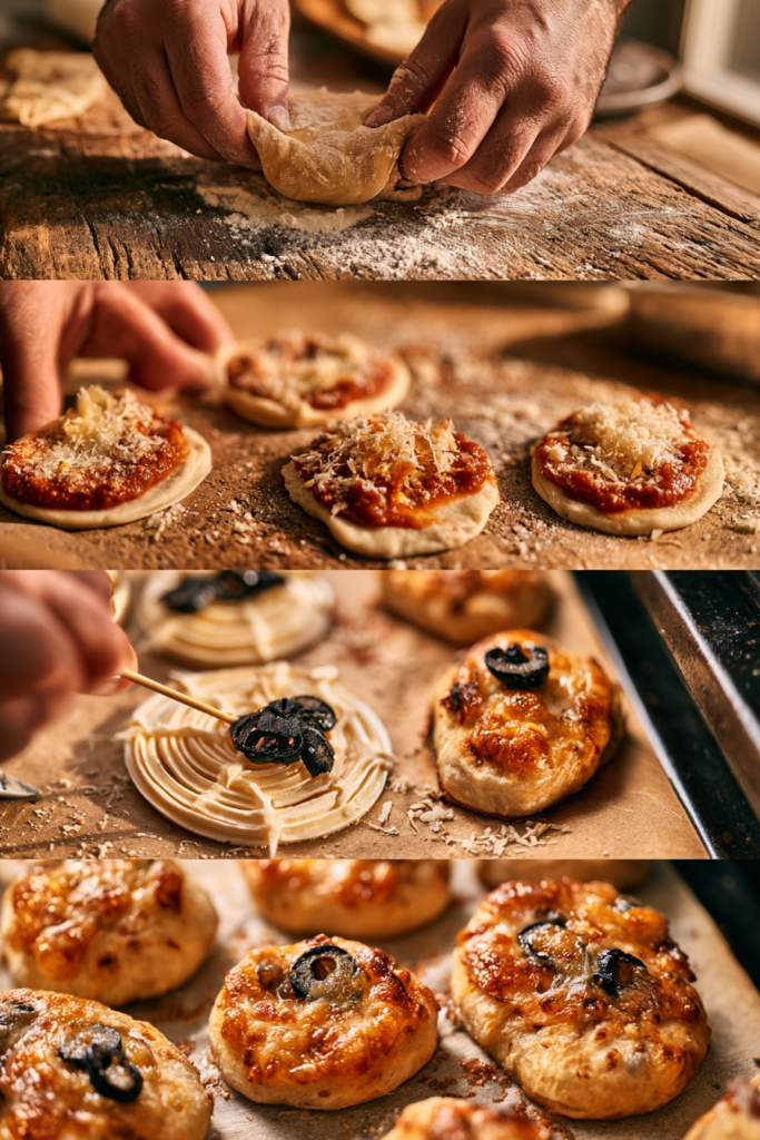 Spiderweb Pizza Bites